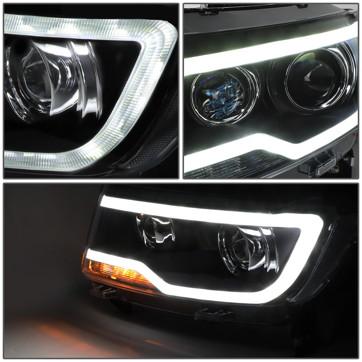 FAROS 11-16 JEEP COMPASS 4-DOOR - W/ DRL - BLACK HOUSING - H7 LOW BEAM / HIGH BEAM