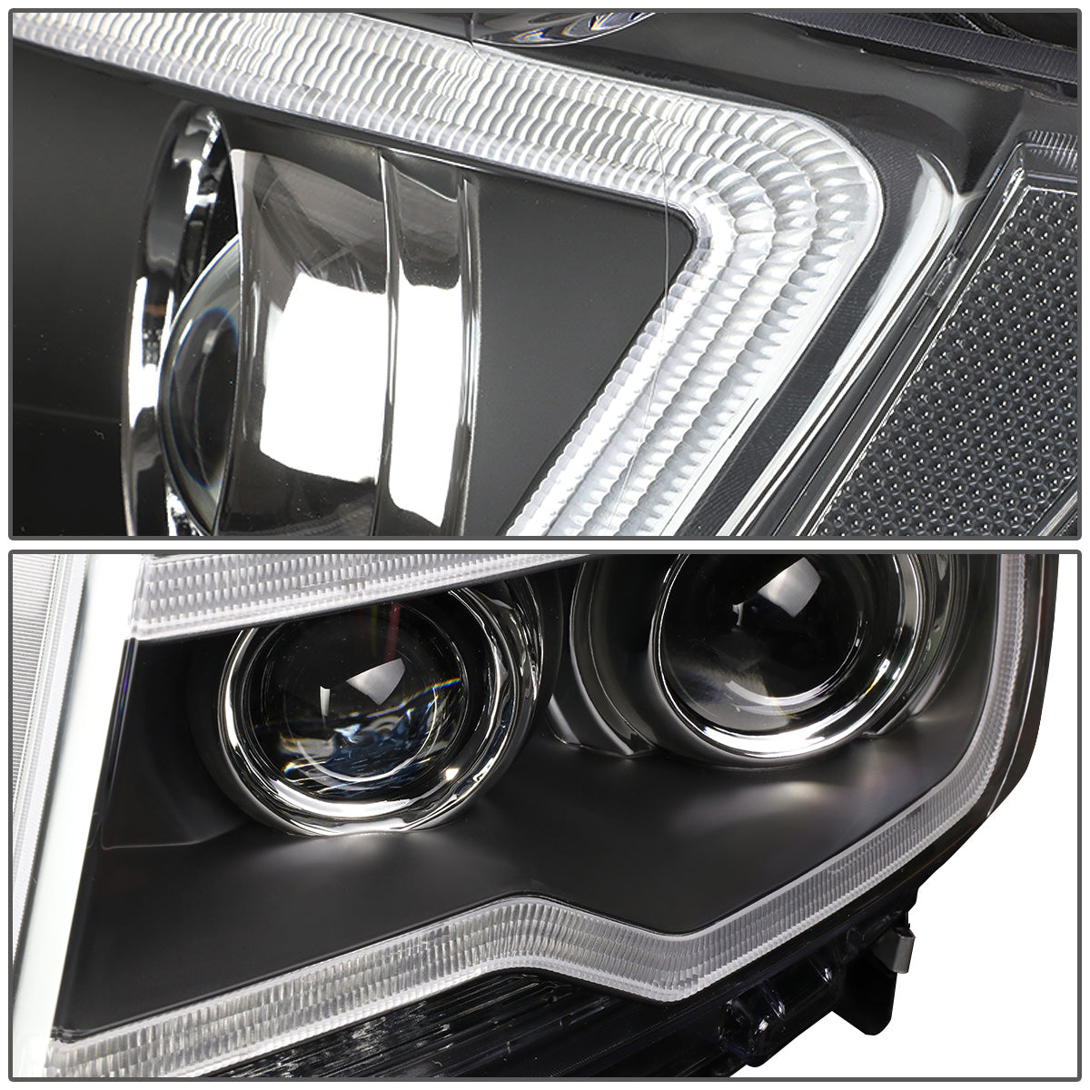 FAROS 11-16 JEEP COMPASS 4-DOOR - W/ DRL - BLACK HOUSING - H7 LOW BEAM / HIGH BEAM