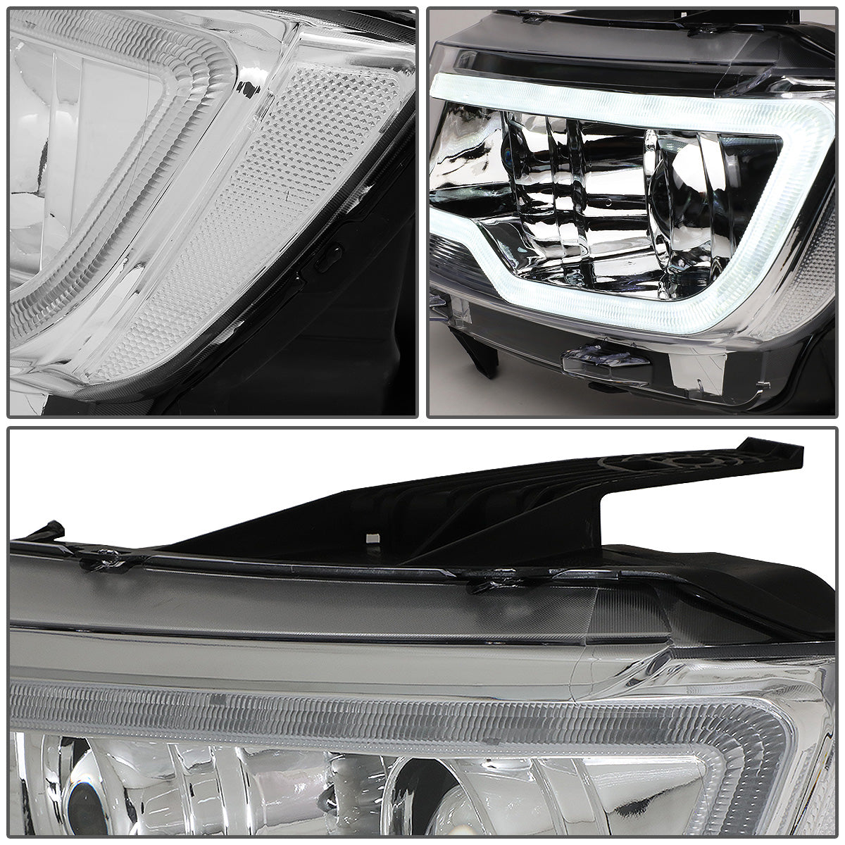 FAROS 11-16 JEEP COMPASS 4-DOOR - W/ DRL - CHROME HOUSING - H7 LOW BEAM / HIGH BEAM