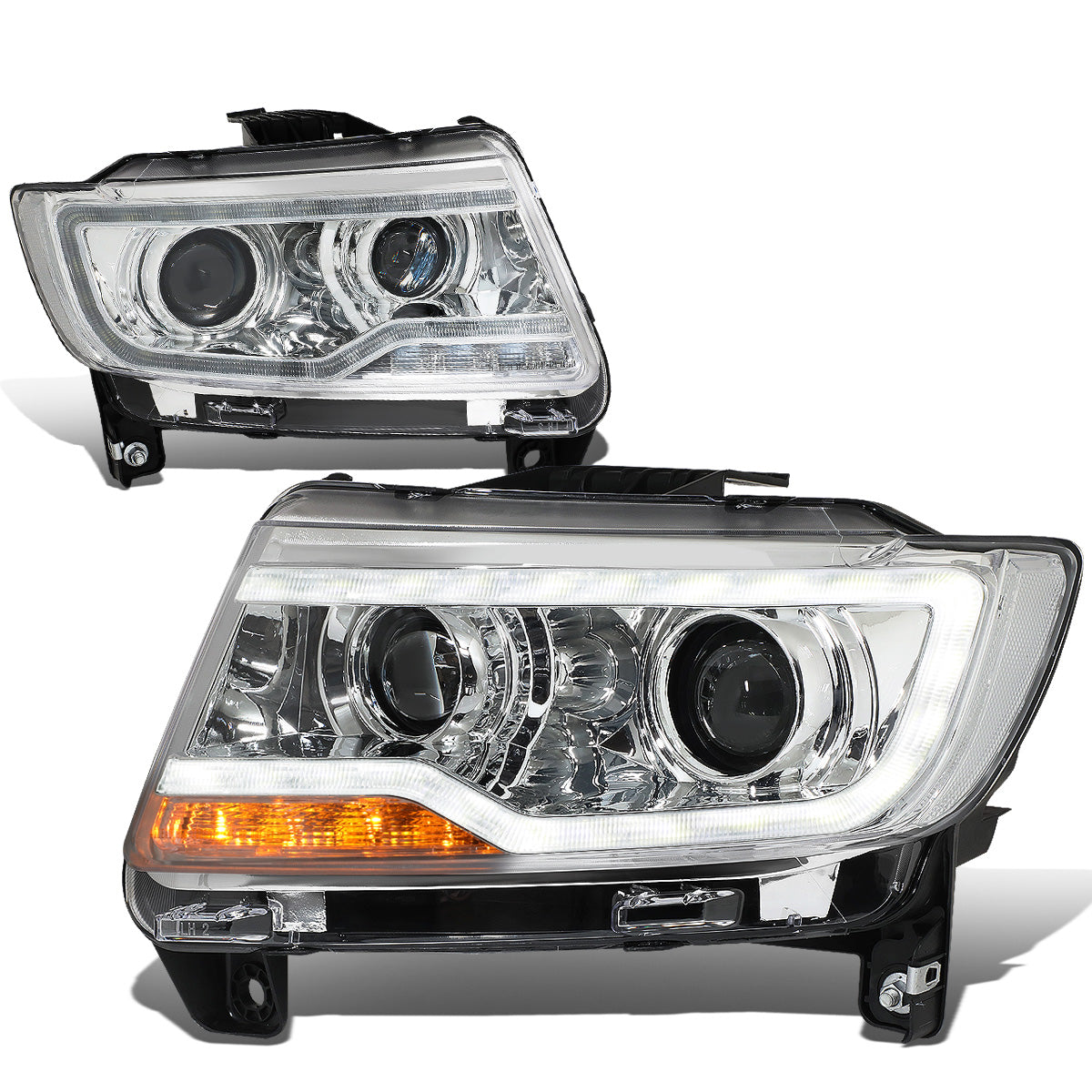 FAROS 11-16 JEEP COMPASS 4-DOOR - W/ DRL - CHROME HOUSING - H7 LOW BEAM / HIGH BEAM