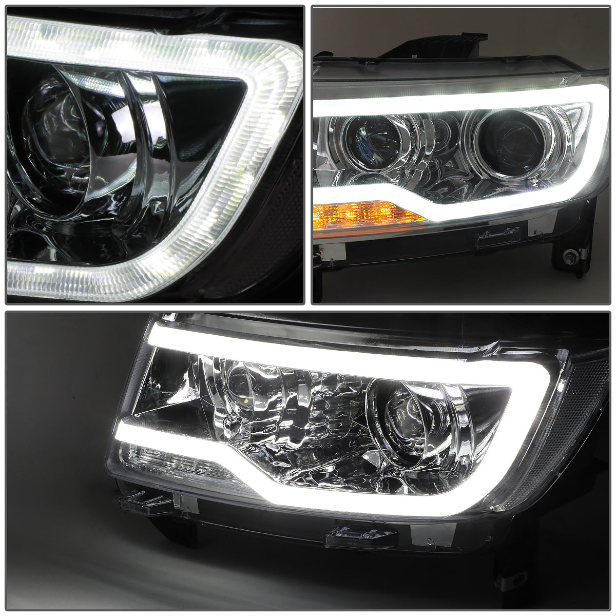 FAROS 11-16 JEEP COMPASS 4-DOOR - W/ DRL - CHROME HOUSING - H7 LOW BEAM / HIGH BEAM