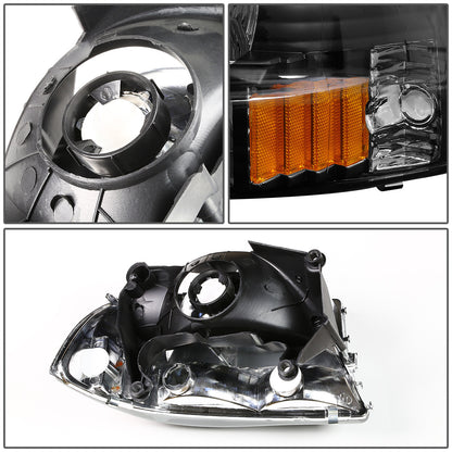 FAROS 97-04 DODGE DURANGO 2/4-DOOR - 1PC - BLACK HOUSING / AMBER CORNER - 9007 LOW BEAM / HIGH BEAM