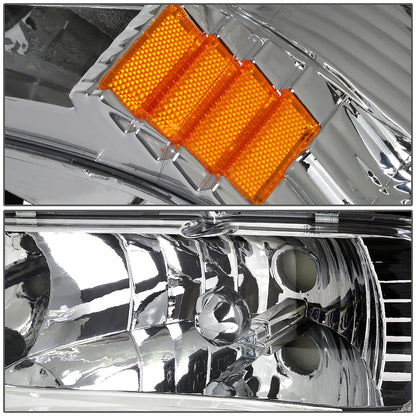 FAROS 97-04 DODGE DURANGO 2/4-DOOR - 1PC - CHROME HOUSING / AMBER CORNER - 9007 LOW BEAM / HIGH BEAM