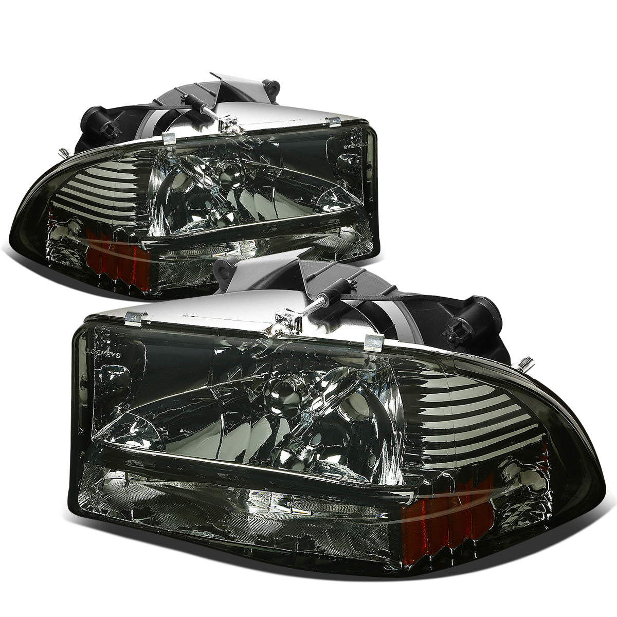 FAROS 97-04 DODGE DURANGO 2/4 DOOR - 1PC - SMOKE HOUSING / AMBER CORNER - 9007 LOW BEAM / HIGH BEAM