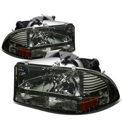 FAROS 97-04 DODGE DURANGO 2/4 DOOR - 1PC - SMOKE HOUSING / AMBER CORNER - 9007 LOW BEAM / HIGH BEAM