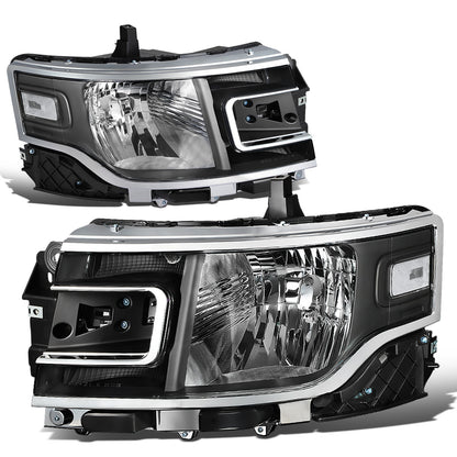 FAROS 13-19 FORD FLEX - FITS MODELS WITH HALOGEN HEADLIGHTS ONLY - BLACK HOUSING / CLEAR CORNER - H13 HIGH / LOW BEAM