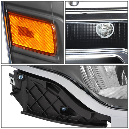 FAROS 13-19 FORD FLEX - FITS MODELS WITH HALOGEN HEADLIGHTS ONLY - BLACK HOUSING / AMBER CORNER - H13 HIGH / LOW BEAM