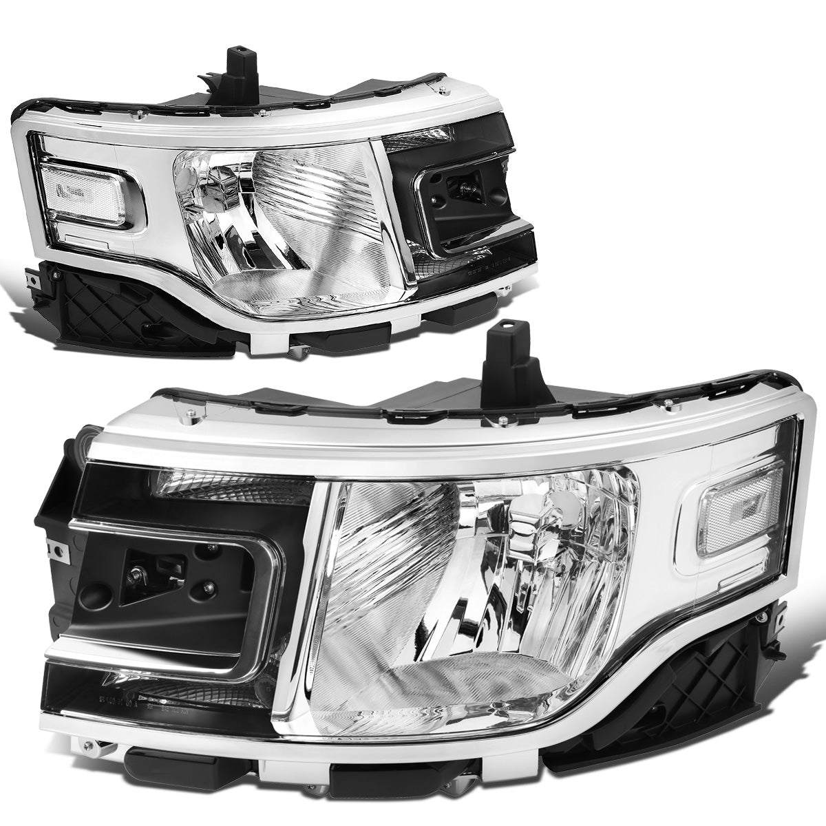 FAROS 13-19 FORD FLEX - FITS MODELS WITH HALOGEN HEADLIGHTS ONLY - CHROME HOUSING / CLEAR CORNER - H13 HIGH / LOW BEAM