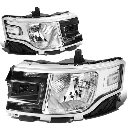 FAROS 13-19 FORD FLEX - FITS MODELS WITH HALOGEN HEADLIGHTS ONLY - CHROME HOUSING / CLEAR CORNER - H13 HIGH / LOW BEAM