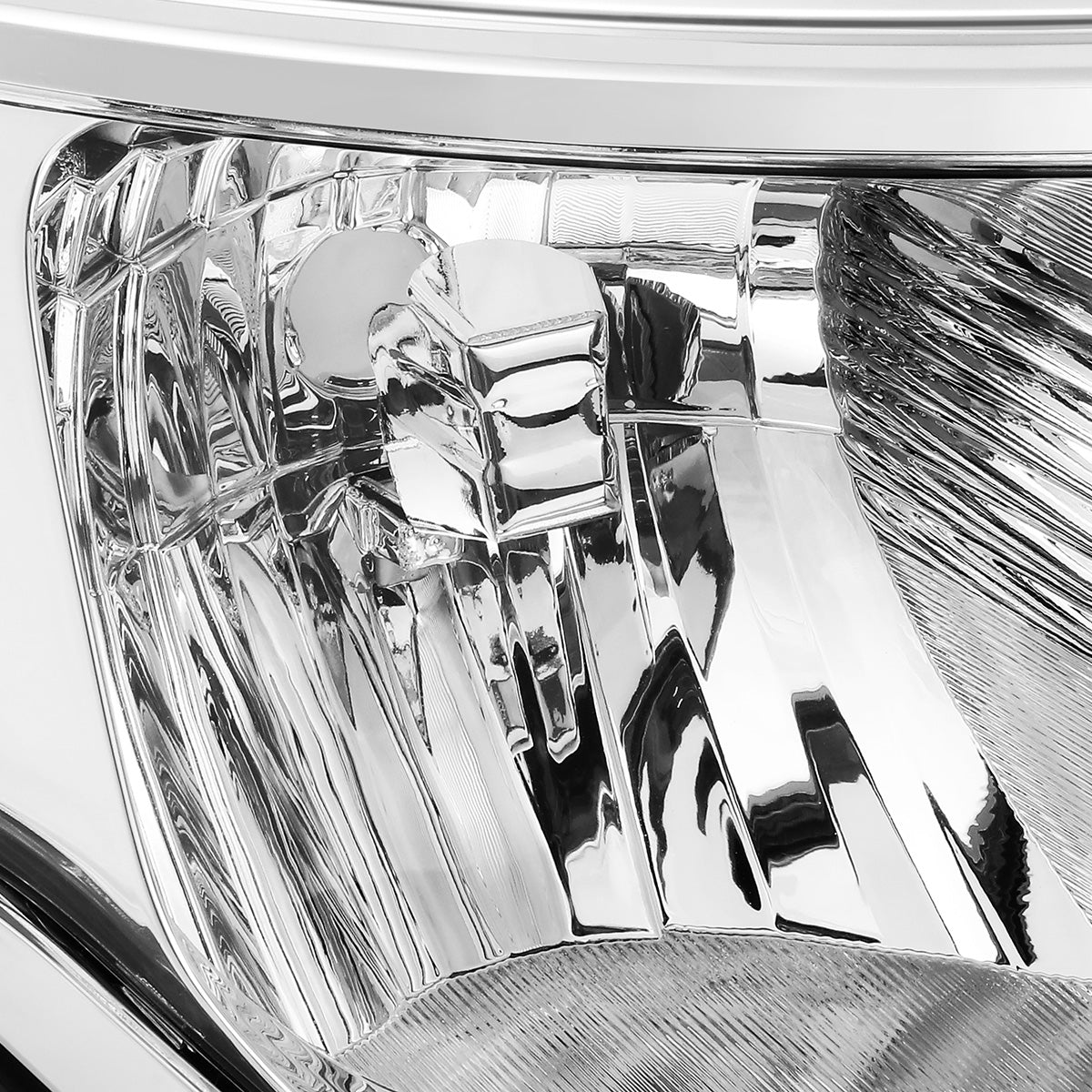 FAROS 13-19 FORD FLEX - FITS MODELS WITH HALOGEN HEADLIGHTS ONLY - CHROME HOUSING / CLEAR CORNER - H13 HIGH / LOW BEAM