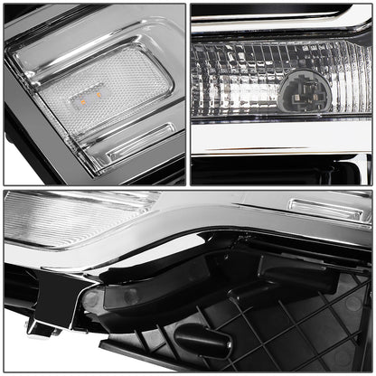 FAROS 13-19 FORD FLEX - FITS MODELS WITH HALOGEN HEADLIGHTS ONLY - CHROME HOUSING / CLEAR CORNER - H13 HIGH / LOW BEAM