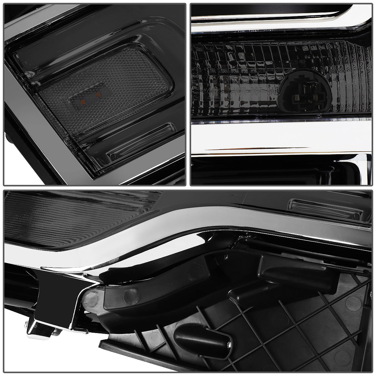 FAROS 13-19 FORD FLEX - FITS MODELS W/ HALOGEN HEADLIGHTS ONLY - SMOKE HOUSING / CLEAR CORNER - H13 HIGH / LOW BEAM