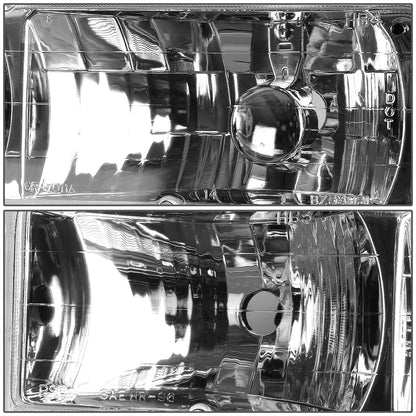 FAROS 88-98 CHEVY C10 2-DOOR - 2PC - GLASS LENS - CHROME HOUSING - 9006 LOW BEAM / 9005 HIGH BEAM