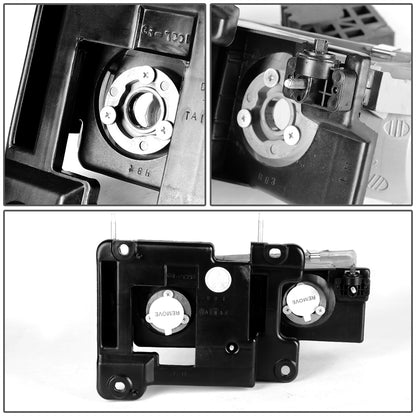 FAROS 88-98 CHEVY C10 2-DOOR - 2PC - GLASS LENS - CHROME HOUSING - 9006 LOW BEAM / 9005 HIGH BEAM