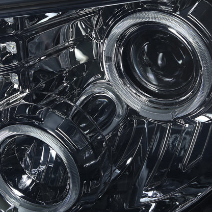 FAROS 09-14 FORD F-150 2/4-DOOR - LED - HALO PROJECTOR - SMOKE HOUSING / AMBER CORNER - H1 LOW BEAM / HIGH BEAM