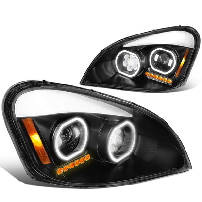 FAROS 08-17 FREIGHTLINER CASCADIA - BLACK HOUSING - LED - PROJECTOR HIGH / LOW