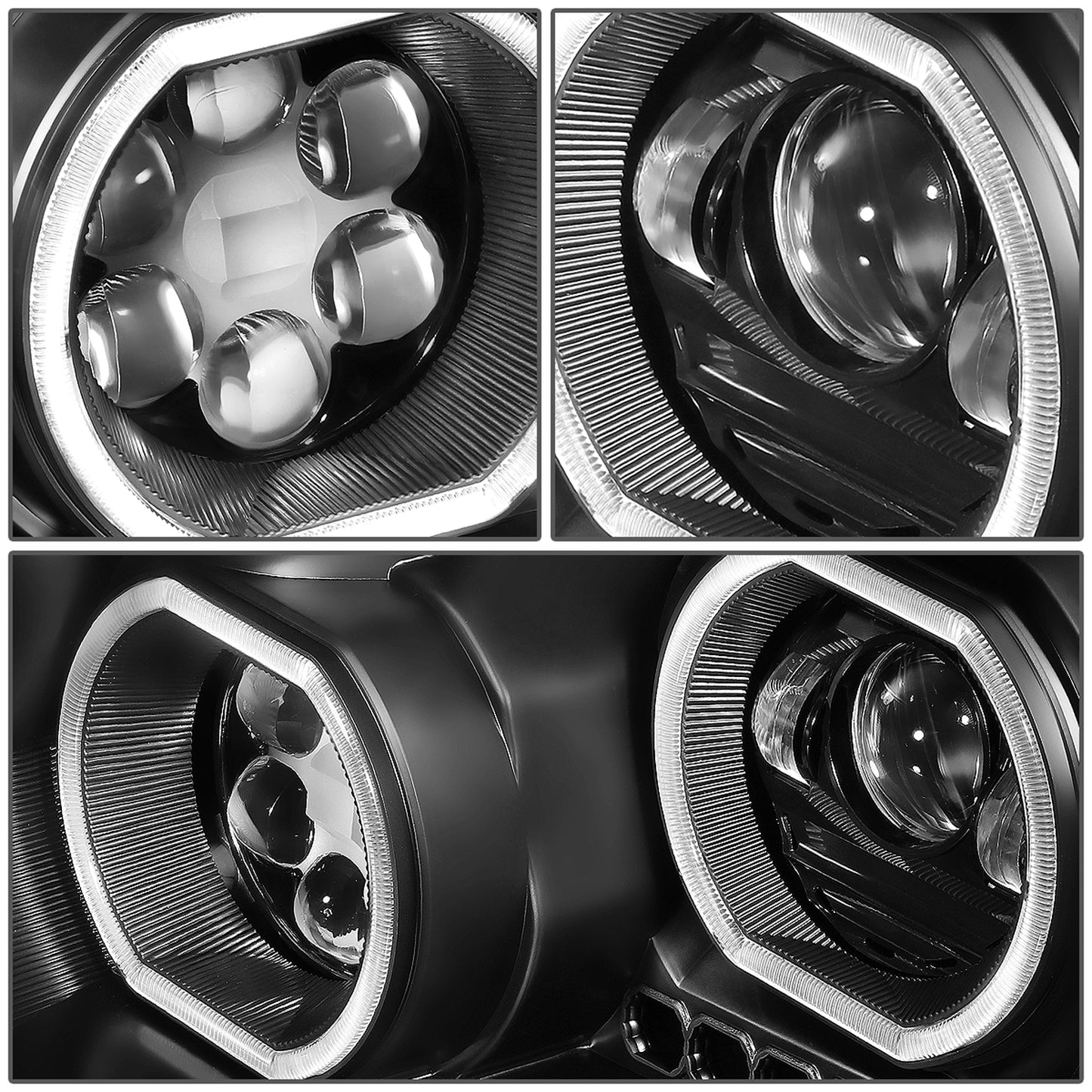 FAROS 08-17 FREIGHTLINER CASCADIA - BLACK HOUSING - LED - PROJECTOR HIGH / LOW