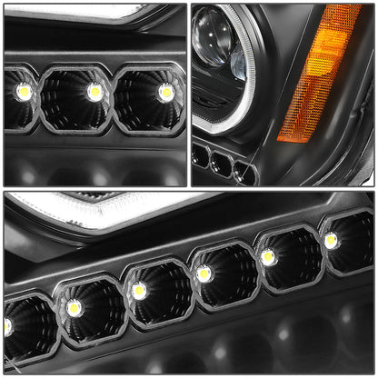 FAROS 08-17 FREIGHTLINER CASCADIA - BLACK HOUSING - LED - PROJECTOR HIGH / LOW