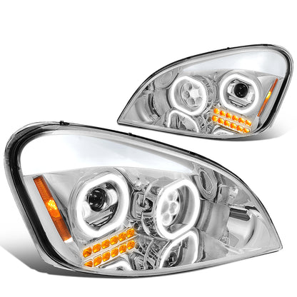 FAROS 08-17 FREIGHTLINER CASCADIA - CHROME HOUSING - LED - PROJECTOR HIGH / LOW