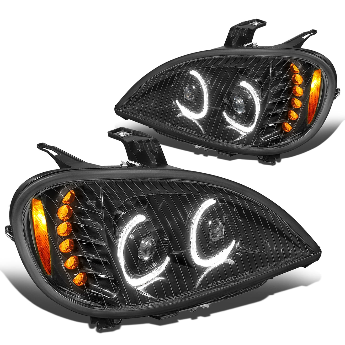 FAROS 04 FREIGHTLINER COLUMBIA (BUILT AFTER 4/04 PRODUCTION DATE) / 05-17 FREIGHTLINER COLUMBIA - LED - PROJECTOR - BLACK HOUSING