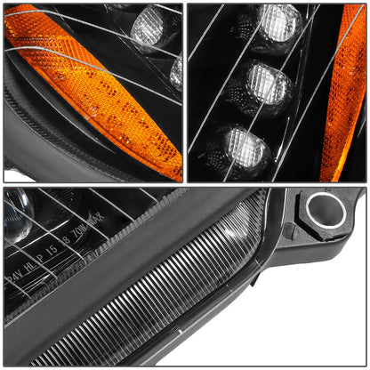 FAROS 04 FREIGHTLINER COLUMBIA (BUILT AFTER 4/04 PRODUCTION DATE) / 05-17 FREIGHTLINER COLUMBIA - LED - PROJECTOR - BLACK HOUSING