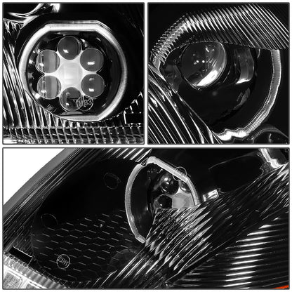 FAROS 04-18 VOLVO VN VNL 300 , 400 , 430 , 630 , 740 , 760 , 860 - LED - PROJECTOR - BLACK HOUSING - FULL LED LIGHTING