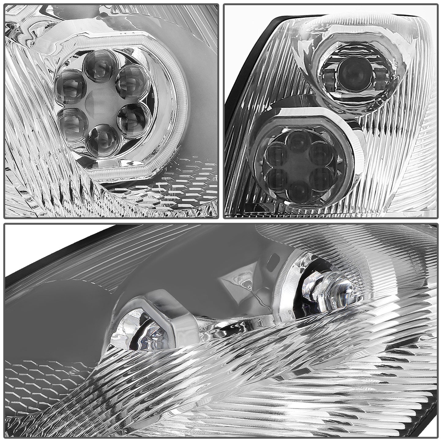 FAROS 04-18 VOLVO VN VNL 300 , 400 , 430 , 630 , 740 , 760 , 860 - LED - PROJECTOR - CHROME HOUSING - FULL LED LIGHTING
