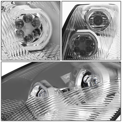 FAROS 04-18 VOLVO VN VNL 300 , 400 , 430 , 630 , 740 , 760 , 860 - LED - PROJECTOR - CHROME HOUSING - FULL LED LIGHTING