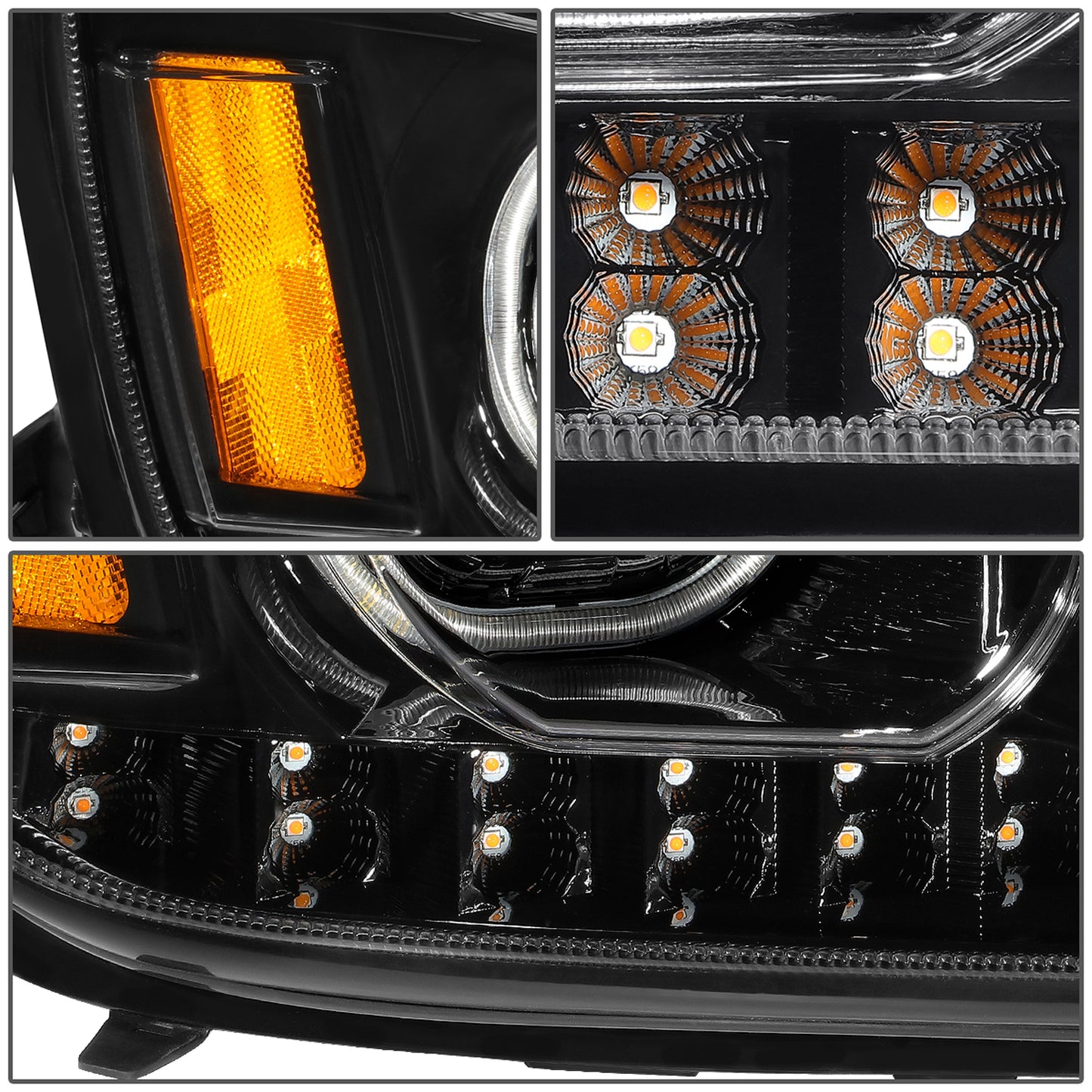 FAROS 08-19 KENWORTH T170 / 08-19 KENWORTH T270 / 16-19 KENWORTH T300 / 08-19 KENWORTH T370 / 08-18 KENWORTH T660 / 11-15 KENWORTH T700 - LED - PROJECTOR - BLACK HOUSING - FULL LED LIGHTING