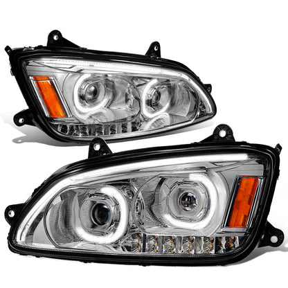 FAROS 08-19 KENWORTH T170 / 08-19 KENWORTH T270 / 16-19 KENWORTH T300 / 08-19 KENWORTH T370 / 08-18 KENWORTH T660 / 11-15 KENWORTH T700 - LED - PROJECTOR - CHROME HOUSING - FULL LED LIGHTING