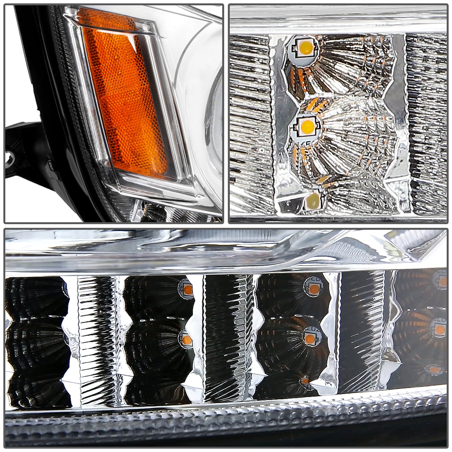 FAROS 08-19 KENWORTH T170 / 08-19 KENWORTH T270 / 16-19 KENWORTH T300 / 08-19 KENWORTH T370 / 08-18 KENWORTH T660 / 11-15 KENWORTH T700 - LED - PROJECTOR - CHROME HOUSING - FULL LED LIGHTING