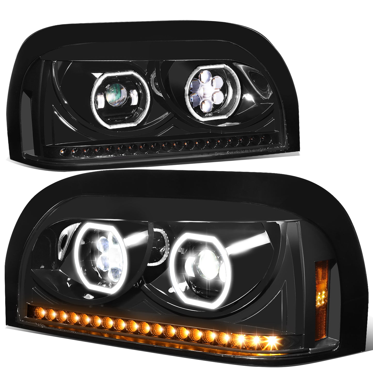 FAROS 96-10 FREIGHTLINER CENTURY PROJECTOR HEADLIGHT - BLACK