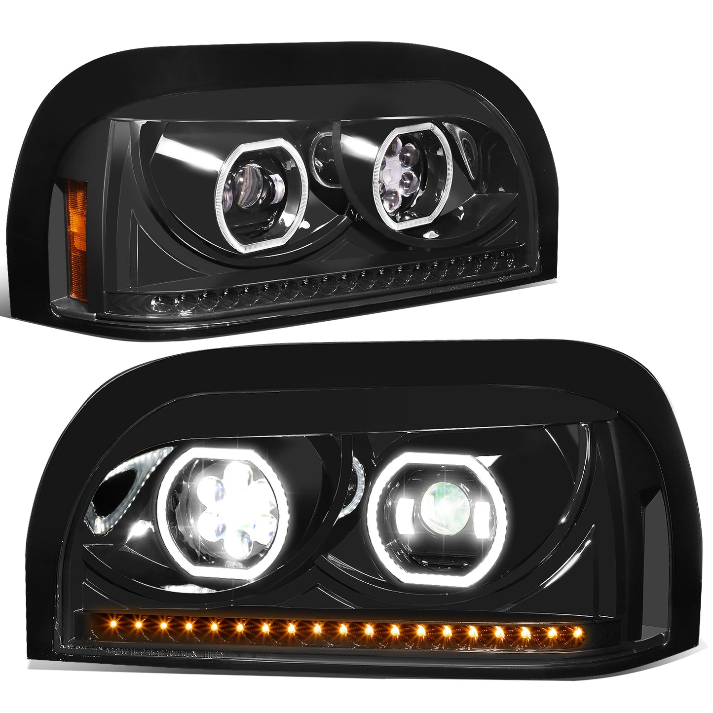 FAROS 96-10 FREIGHTLINER CENTURY PROJECTOR HEADLIGHT - BLACK