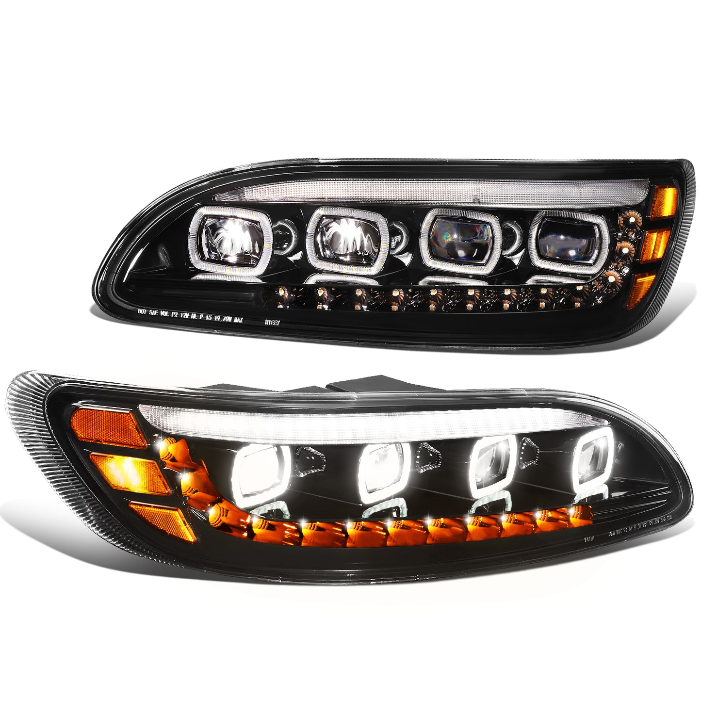 FAROS 05-16 PETERBILT 386 / 08-19 325 / 05-10 335 / 10-20 337 / 07-10 340 / 10-20 348 / 07-18 382 / 07-14 384 / 99-11 387 - LED - BLACK