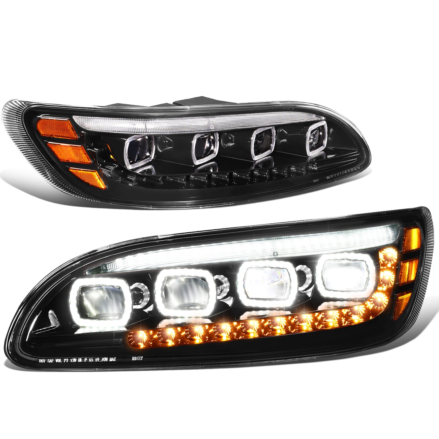 FAROS 05-16 PETERBILT 386 / 08-19 325 / 05-10 335 / 10-20 337 / 07-10 340 / 10-20 348 / 07-18 382 / 07-14 384 / 99-11 387 - LED - BLACK