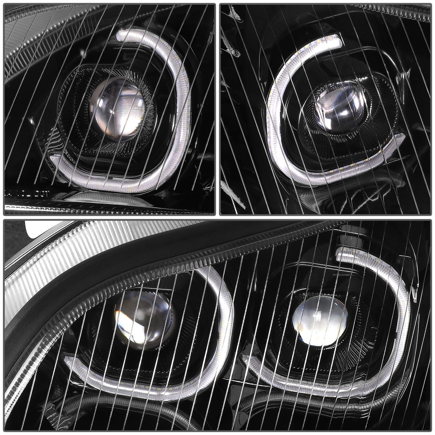 FAROS 04-12 FREIGHTLINER BUSINESS CLASS M2 / 03-19 FREIGHTLINER M2 106 / 03-19 FREIGHTLINER M2 112 - PROJECTOR - LED DRL - BLACK HOUSING - LED LOW BEAM / HIGH BEAM - LED TURN SIGNAL