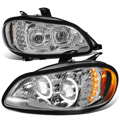 FAROS 04-12 FREIGHTLINER BUSINESS CLASS M2 / 03-19 FREIGHTLINER M2 106 / 03-19 FREIGHTLINER M2 112 - PROJECTOR - LED DRL - CHROME HOUSING - LED LOW BEAM / HIGH BEAM - LED TURN SIGNAL
