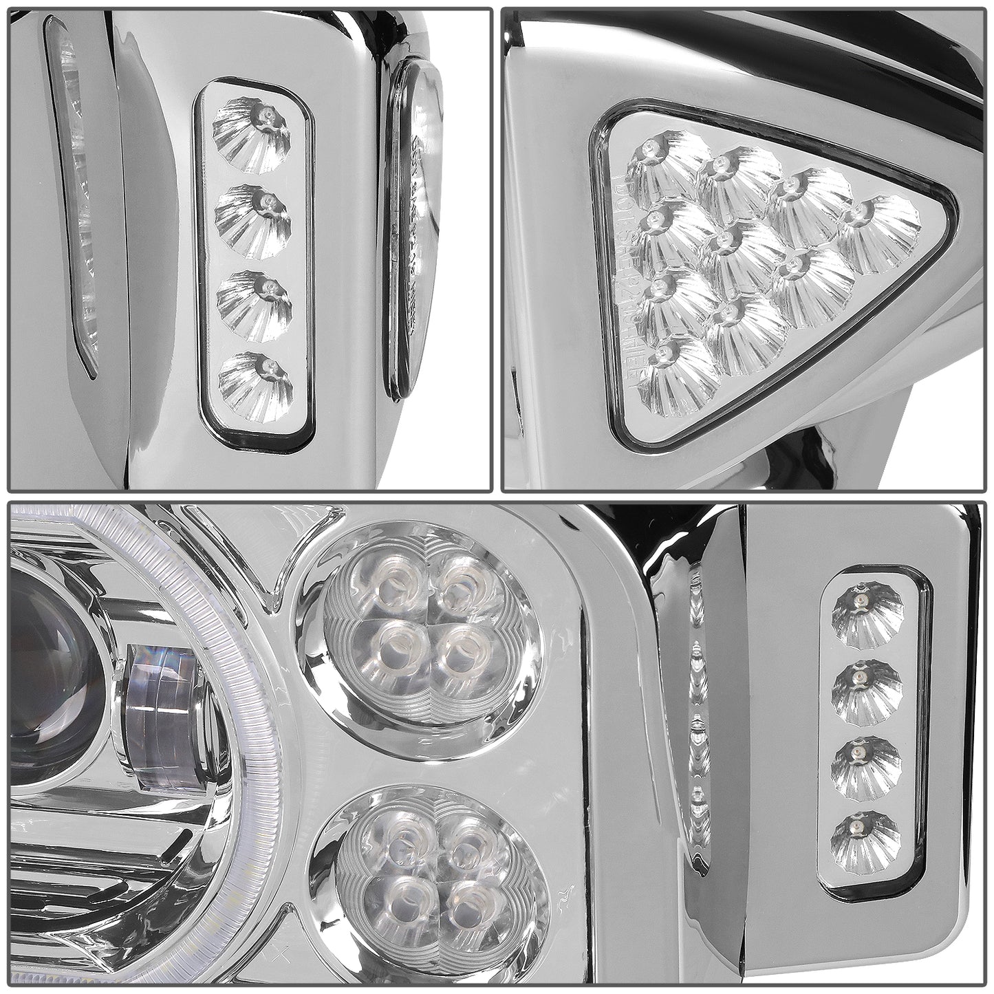 FAROS 81-88 PETERBILT 359 / 87-07 379 / 08-21 389 - LED - CLEAR