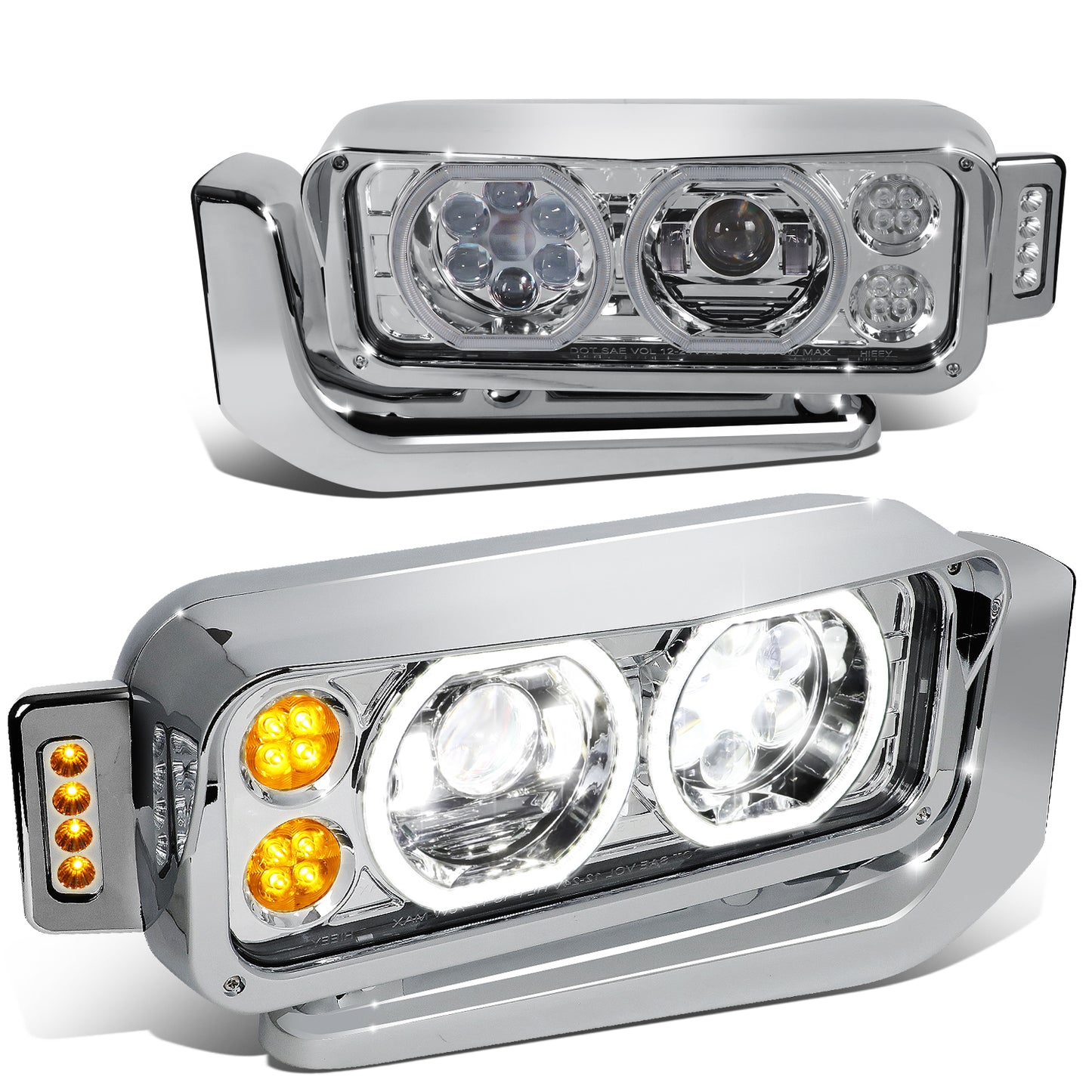 FAROS 81-88 PETERBILT 359 / 87-07 379 / 08-21 389 - LED - CLEAR