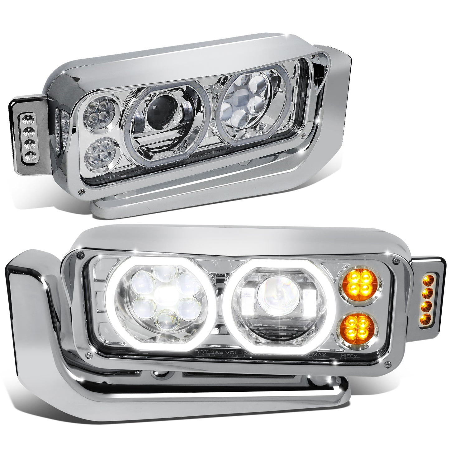 FAROS 81-88 PETERBILT 359 / 87-07 379 / 08-21 389 - LED - CLEAR