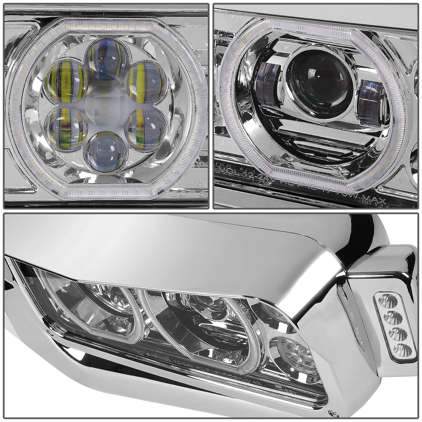 FAROS 81-88 PETERBILT 359 / 87-07 379 / 08-21 389 - LED - CLEAR