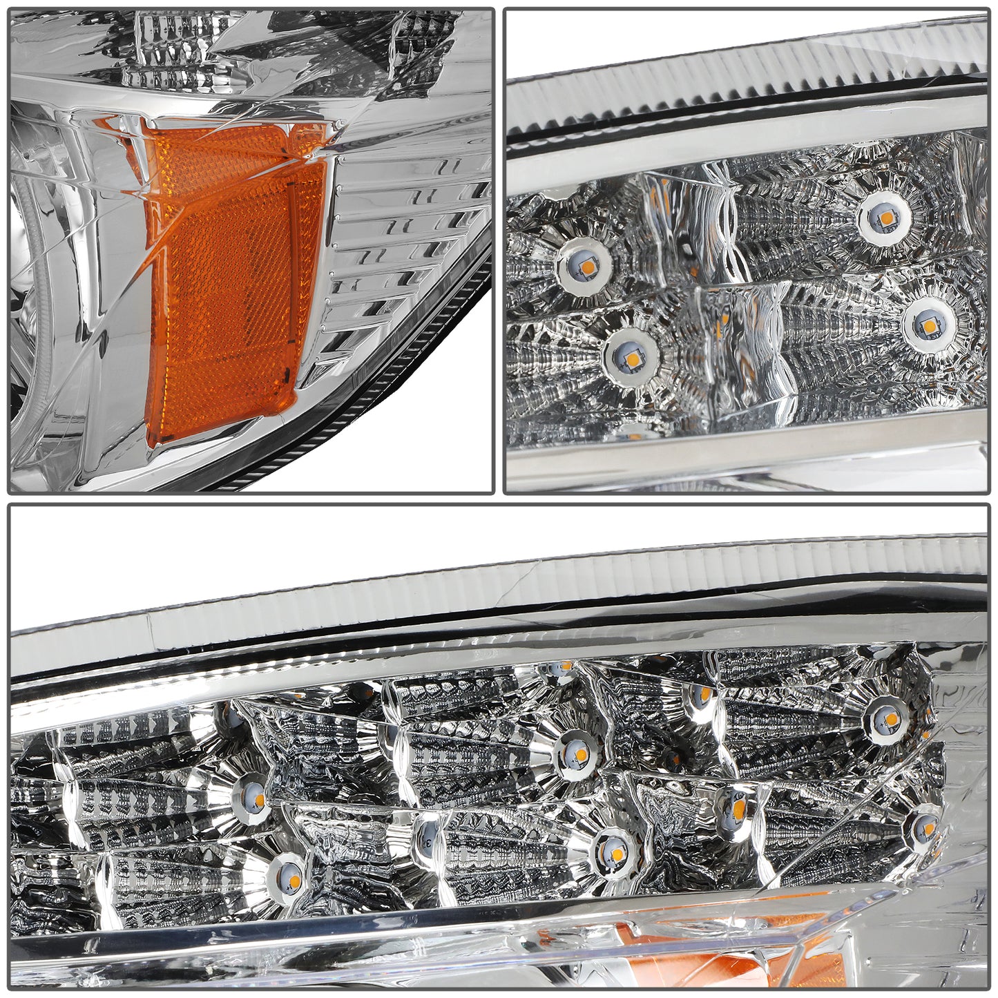 FAROS 18-20 FREIGHTLINER CASCADIA - FITS NEW BODY STYLE ONLY - HALO LED DRL - BLACK HOUSING