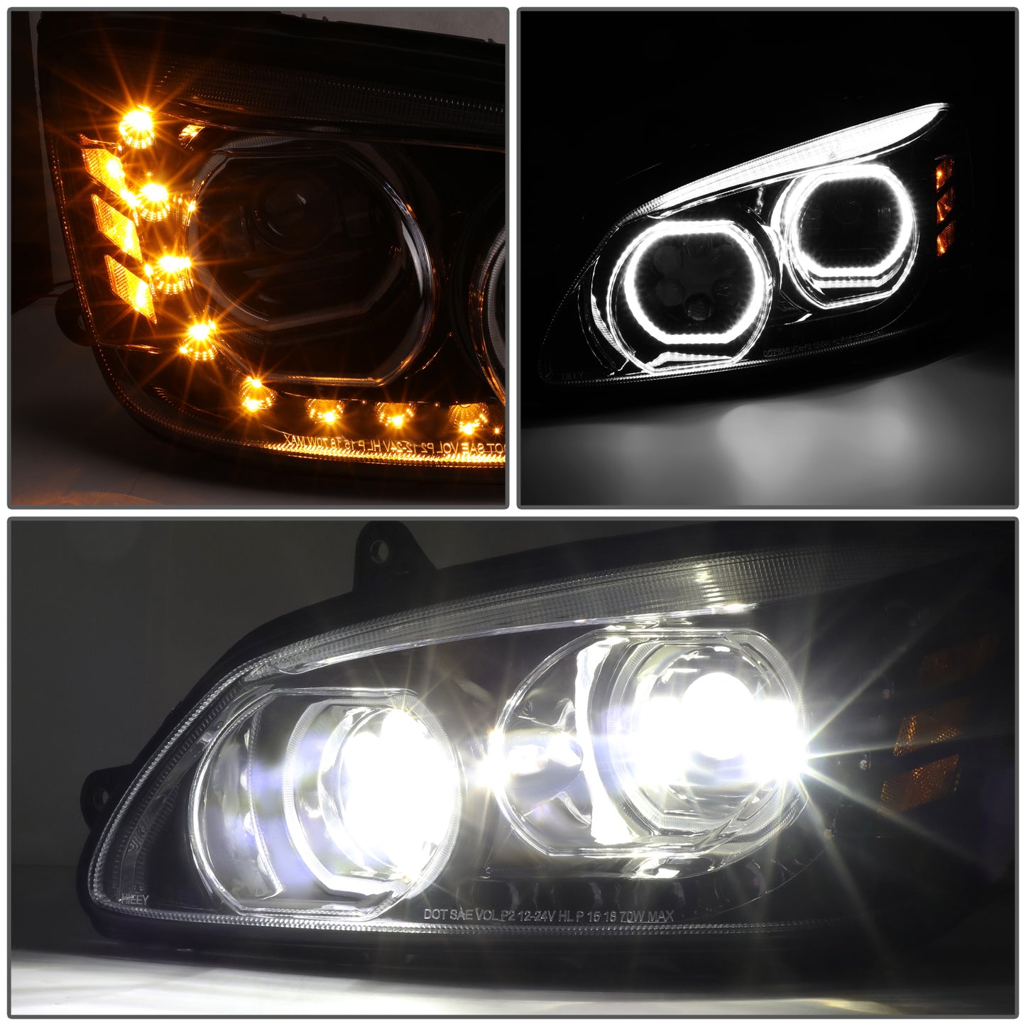 FAROS 08-19 KENWORTH T170 / 08-19 KENWORTH T270 / 16-19 KENWORTH T300 / 08-19 KENWORTH T370 / 08-18 KENWORTH T660 / 11-15 KENWORTH T700 - BLACK