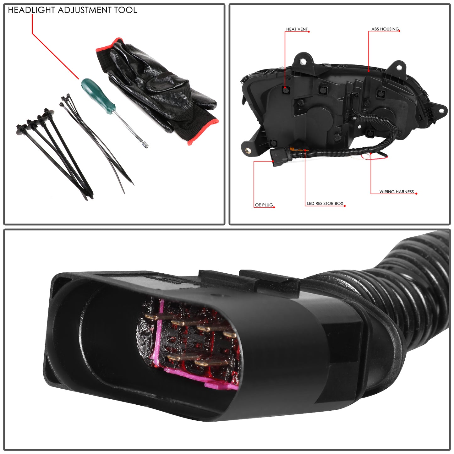 FAROS 08-19 KENWORTH T170 / 08-19 KENWORTH T270 / 16-19 KENWORTH T300 / 08-19 KENWORTH T370 / 08-18 KENWORTH T660 / 11-15 KENWORTH T700 - BLACK