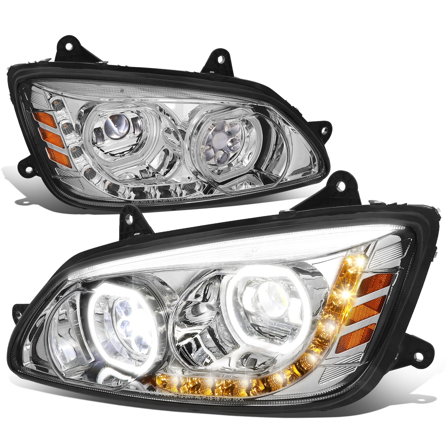 [HL-HAY-021-CH] FAROS 08-19 KENWORTH T170 / 08-19 KENWORTH T270 / 16-19 KENWORTH T300 / 08-19 KENWORTH T370 - CHROME