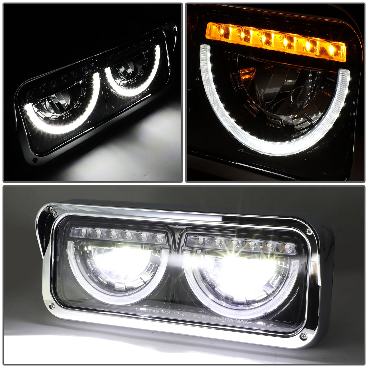 FAROS FREIGHTLINER CLASSIC 01-11 / FREIGHTLINER CLASSIC XL 01-09 / FREIGHTLINER FLD120SD 03-12 / KENWORTH T600A 86-07 / KENWORTH T800 87-19 / KENWORTH W900 81-19 / PETERBILT 357 86-08 / PETERBILT 365 08-19 / PETERBILT 378 88-07 / PETERBILT 379 85-07 /