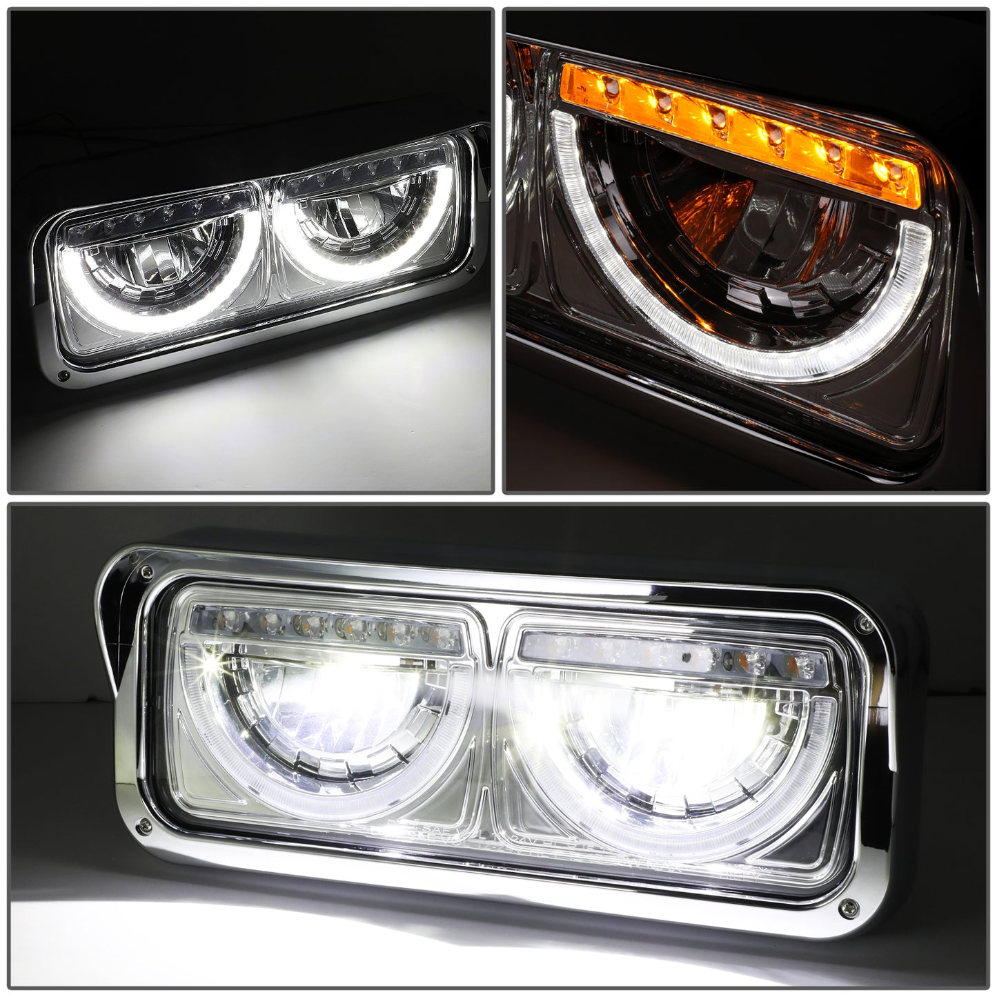 FAROS FREIGHTLINER CLASSIC 01-11 / FREIGHTLINER CLASSIC XL 01-09 / FREIGHTLINER FLD120SD 03-12 / KENWORTH T600A 86-07 / KENWORTH T800 87-19 / KENWORTH W900 81-19 / PETERBILT 357 86-08 / PETERBILT 365 08-19 / PETERBILT 378 88-07 / PETERBILT 379 85-07 /