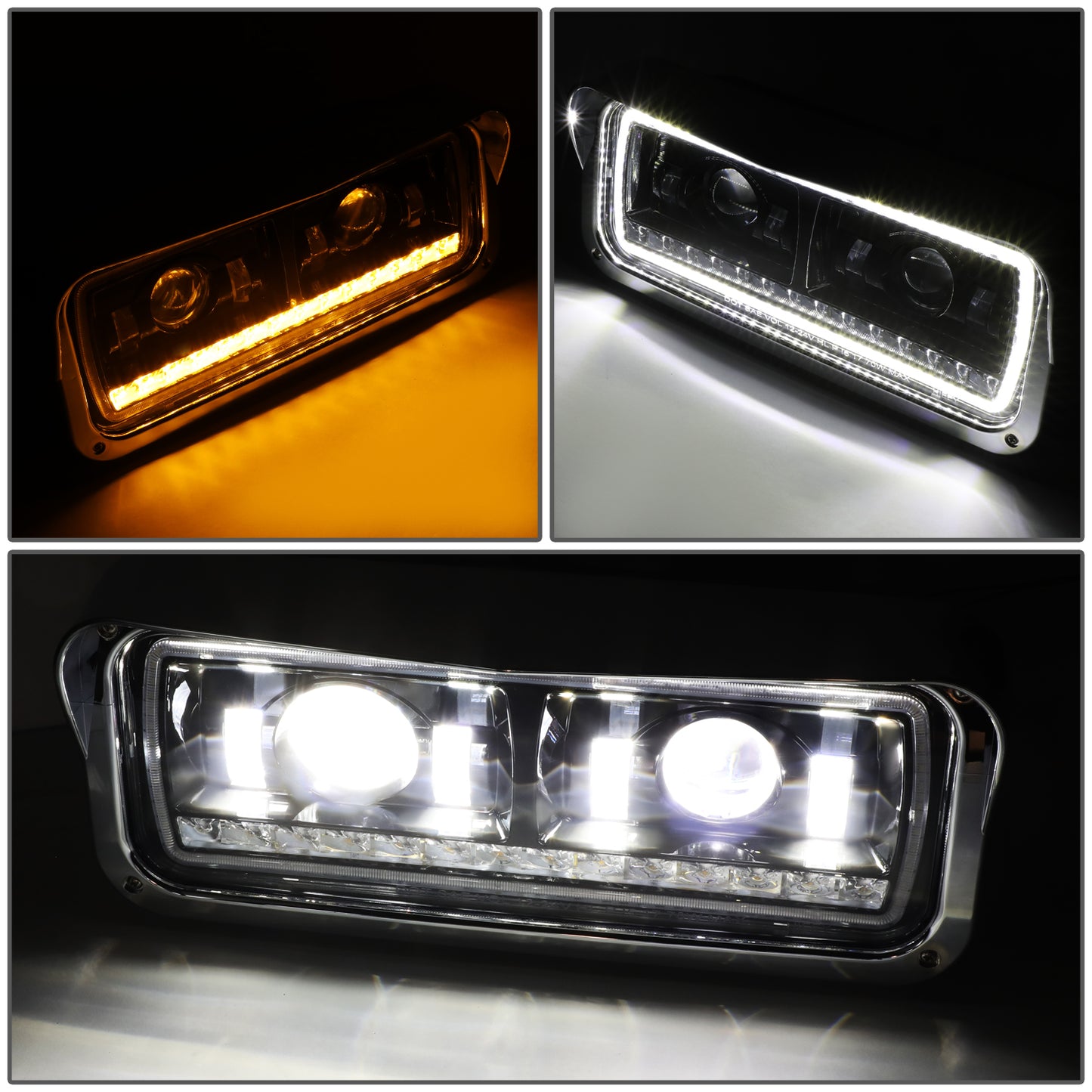 FAROS FREIGHTLINER CLASSIC 01-11 / FREIGHTLINER CLASSIC XL 01-09 / FREIGHTLINER FLD120SD 03-12 / KENWORTH T600A 86-07 / KENWORTH T800 87-19 / KENWORTH W900 81-19 / PETERBILT 357 86-08 / PETERBILT 365 08-19 / PETERBILT 378 88-07 / PETERBILT 379 85-07 /