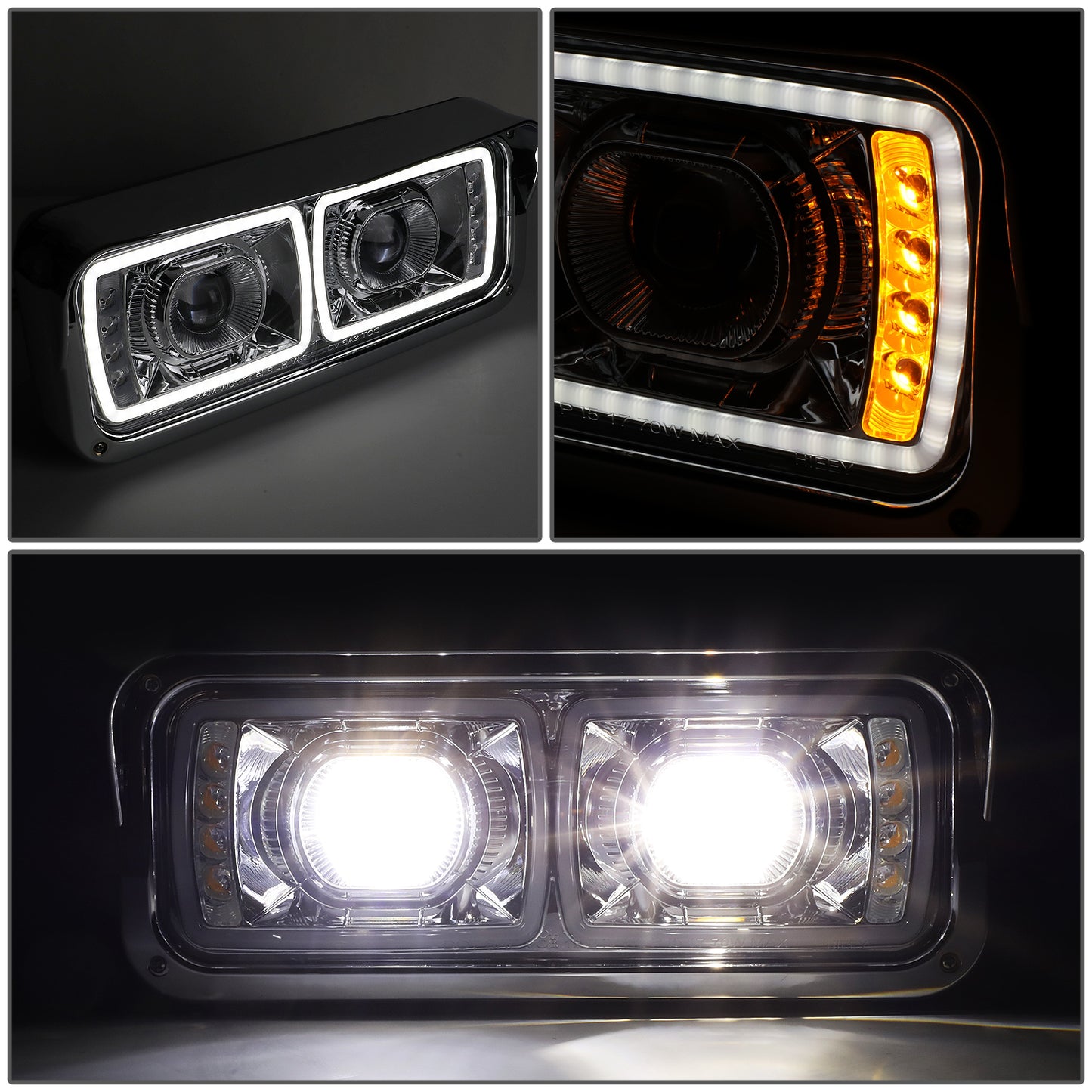 FAROS FREIGHTLINER CLASSIC 01-11 / FREIGHTLINER CLASSIC XL 01-09 / FREIGHTLINER FLD120SD 03-12 / KENWORTH T600A 86-07 / KENWORTH T800 87-19 / KENWORTH W900 81-19 / PETERBILT 357 86-08 / PETERBILT 365 08-19 / PETERBILT 378 88-07 / PETERBILT 379 85-07 /