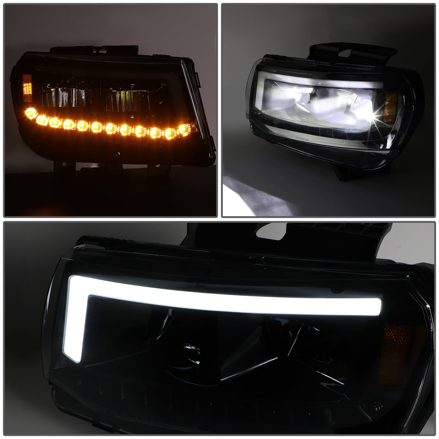 FAROS 14-15 CHEVROLET CAMARO - FITS MODELS WITH HALOGEN HEADLIGHTS ONLY - FULL LED - BLACK
